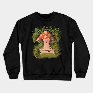 Meditating Mushroom Man - By Funky Chik’n Crewneck Sweatshirt